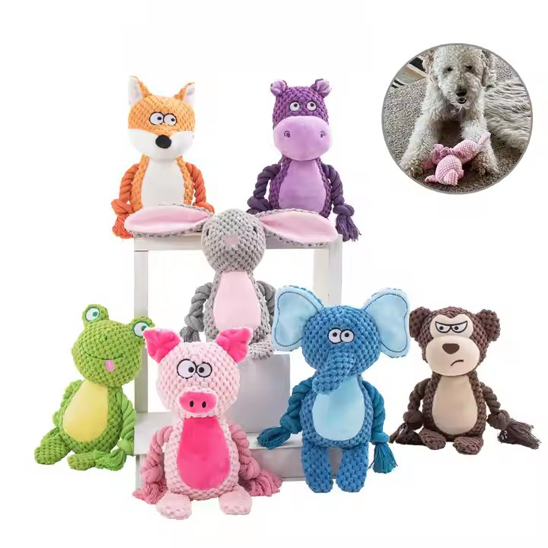 Dog Plush Toy for Large Dog Chew,Indestructible Dog Squeaky Toys,Stuffed Animals Toys with Cotton Material and Crinkle Paper,Durable Chewing Toys
