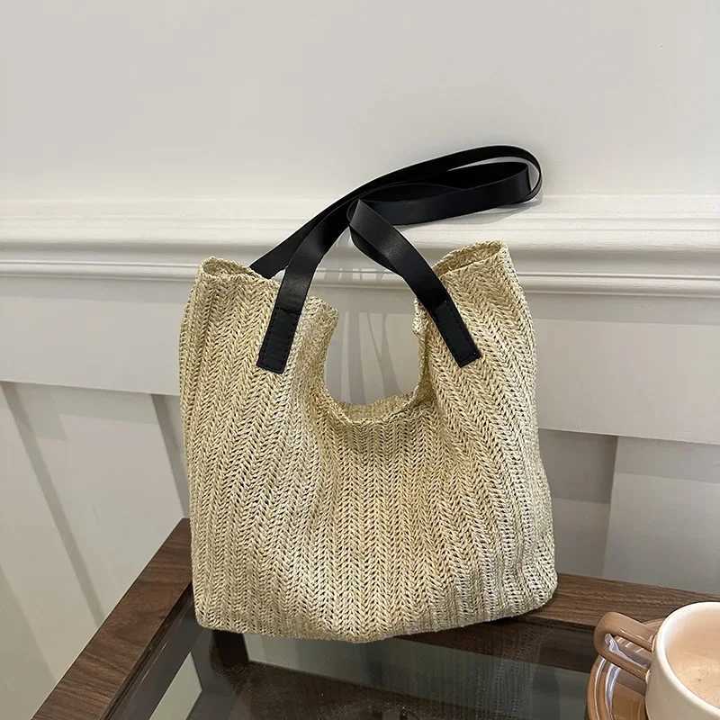 New Arrival Lazy and relaxed bag new summer seaside vacation straw bag single shoulder large capacity woven beach bag T250303