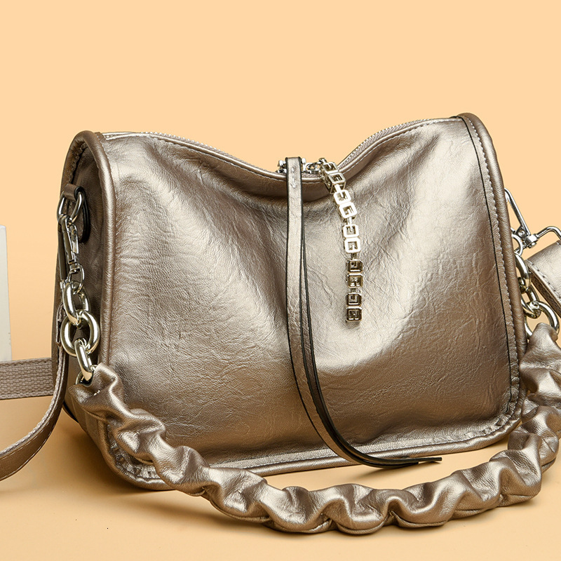 toteBag Shoulder bag ROSE NOIRE Texture Multi Layer Handheld For Women 2024 New Large Capacity Shoulder Fashion Commuter Women's Bag