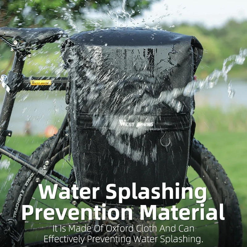 Ship from US Multifunctional Bike Pannier Bag 1729L Expandable Cycling Backpack Cargo Quick Release Rear Side Bag 250228FBB