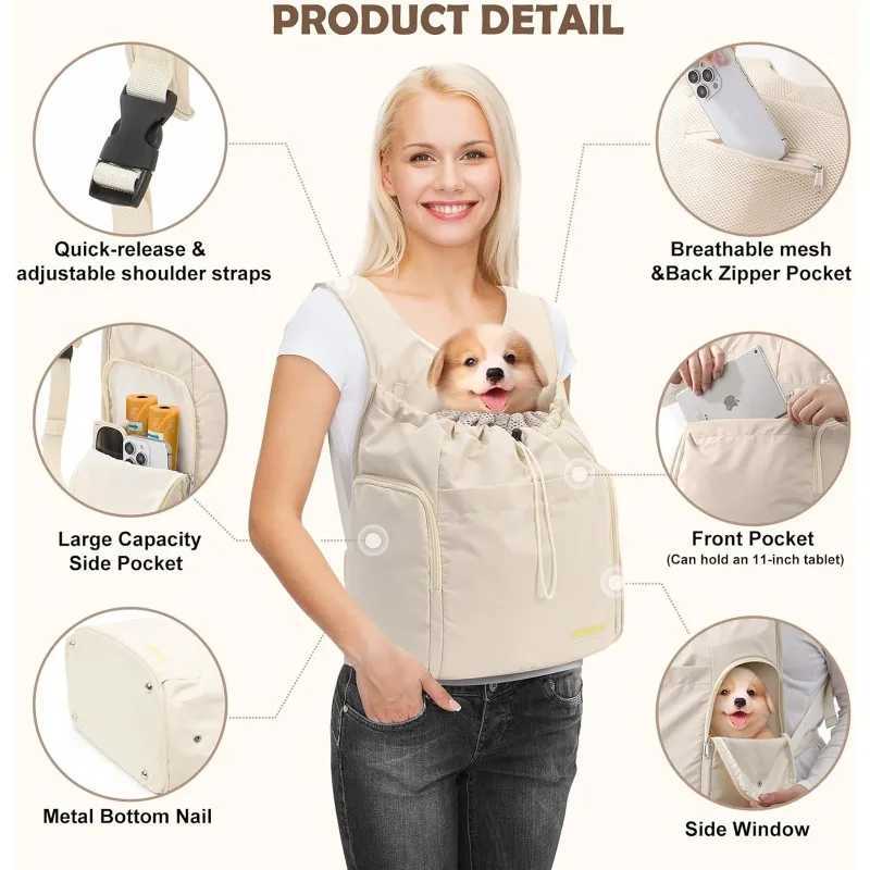 Pet Carrier Backpack for Large/Small Cats and Dogs Puppies Safety Features and Cushion Back Support for Outdoor Travel Hiking 250205