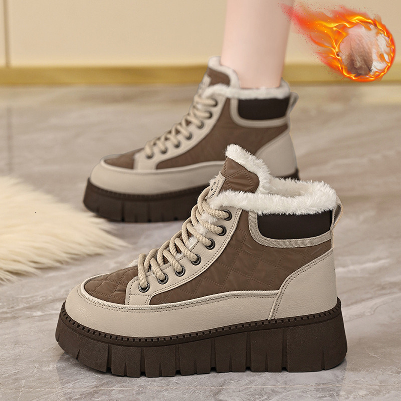 Winter Suede Snow Designer s New Multifunctional Bottom Thick Anti Slip Warm Cotton Shoes For Women's Sports And Leisure High Top Short Boots