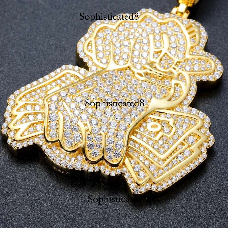 TUHE Unisex High Quality D VVS Moissanite Iced Out Pendants USD For Men Hip Hop Jewelry