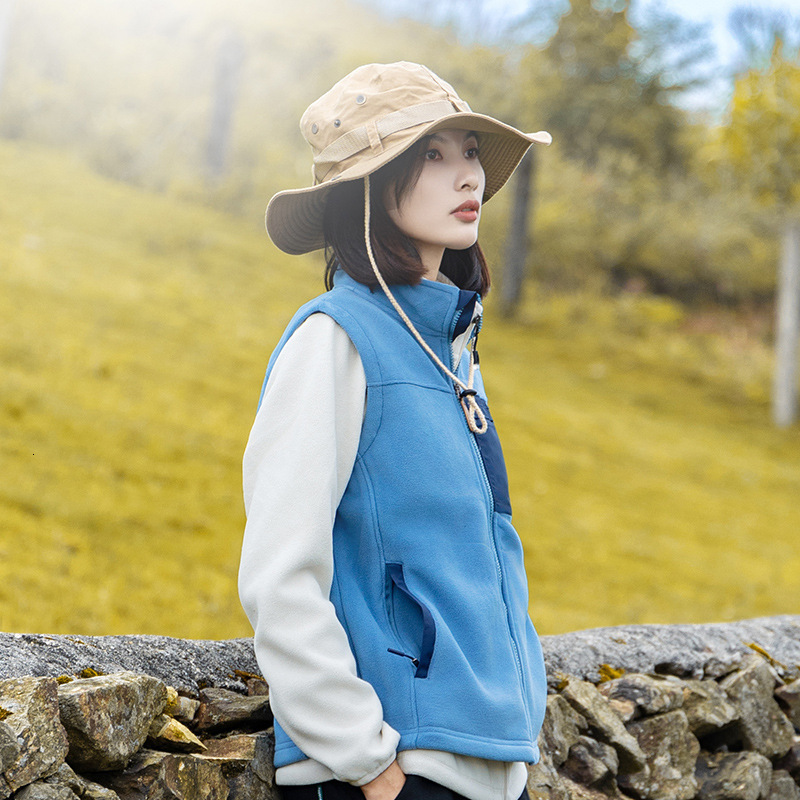 Ddmytiger Fleece Jacket Men Women In Spring Autumn Winter To Keep Warm With A For Outdoor Use Large Size Fleece Sleeveless Vest And Shoulder Top Jacke