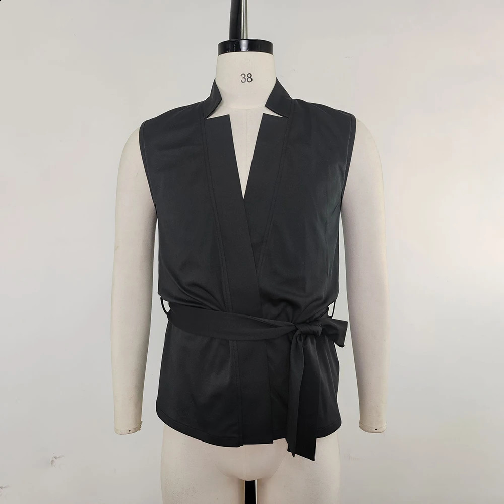 Mens vest Y2k shoulder strap sexy casual vest top street fashion trend sports comfortable cardigan top mens clothing 250226