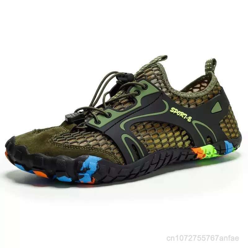 Breathable Waterproof Hiking Men Suede Mesh Outdoor Sneakers Rock Climbing Man Sport Quick-dry Trail Trekking Shoes