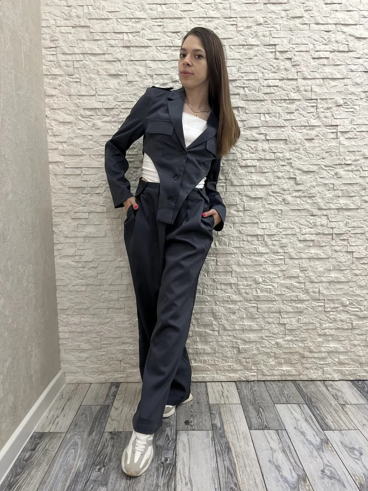 SLTNX Fashion Pant Blazer Two Piece Set for Women 2024 Summer Chic and Elegant Trouser Sets Ladies Casual in Matching 250225