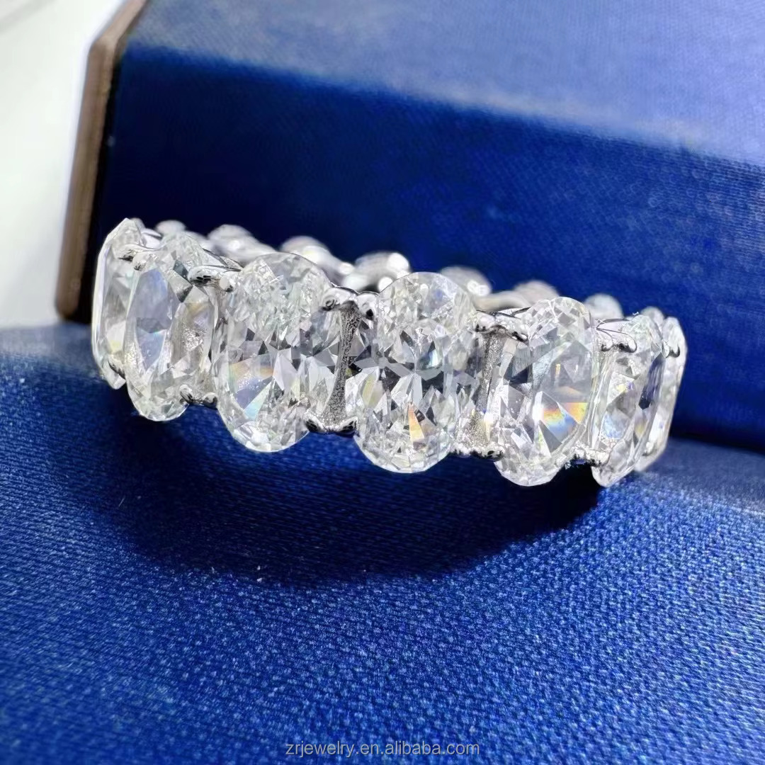 Exquisite Jewelry S Eternal Belt Oval Cut 14K Gold Silica Ring