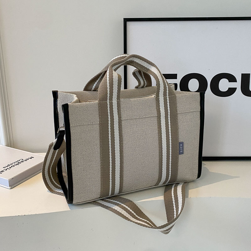 Designer Canvas Women's Tote Large Capacity, Summer Crossbody, 2025 New Versatile Shoulder Bag, Hand-Held Commuting Bag