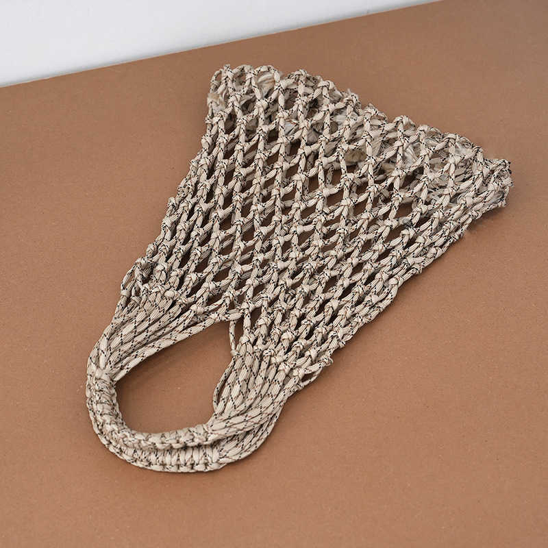 Korean ins hollowed out mesh bag shoulder bag, large capacity, fashionable and versatile, underarm handbag, simple mixed color shoulder bag