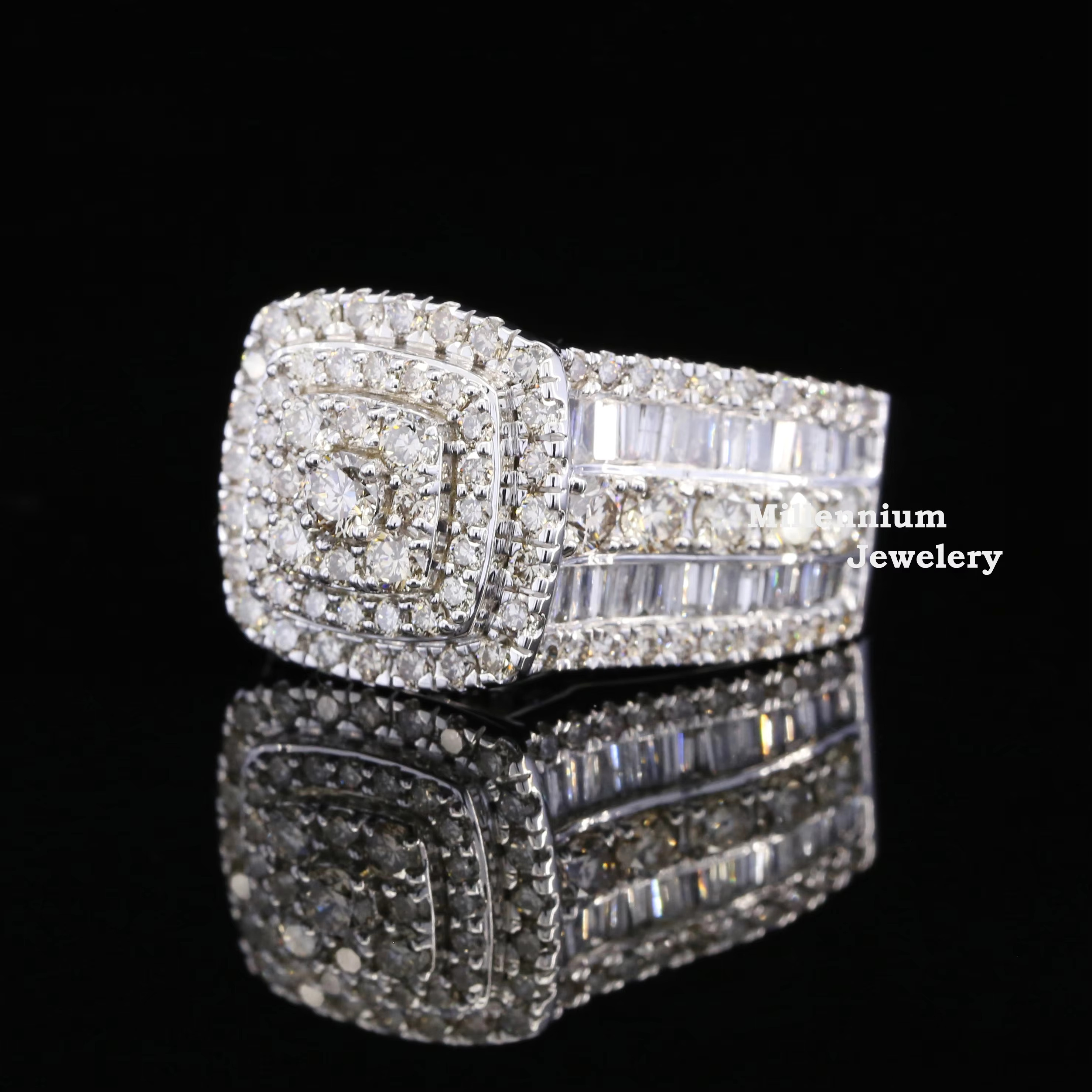Men's engagement pure sier ring