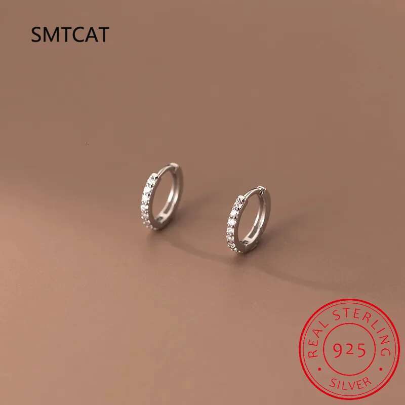 D Color Moissanite Hoop For Women Sterg Sier Gold Plated 6/7/8/9mm Versatile Classic Hie Earrings