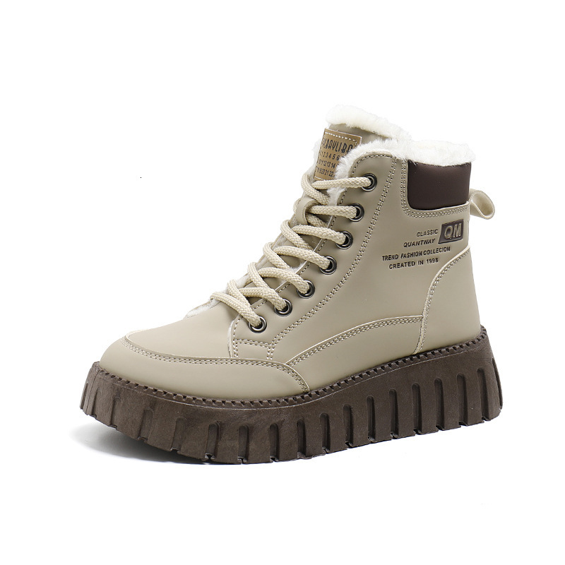 Cotton thickened new high top warm boots with thick soles comfortable and lightweight plush designer s new women's boots multifunctional anti sli