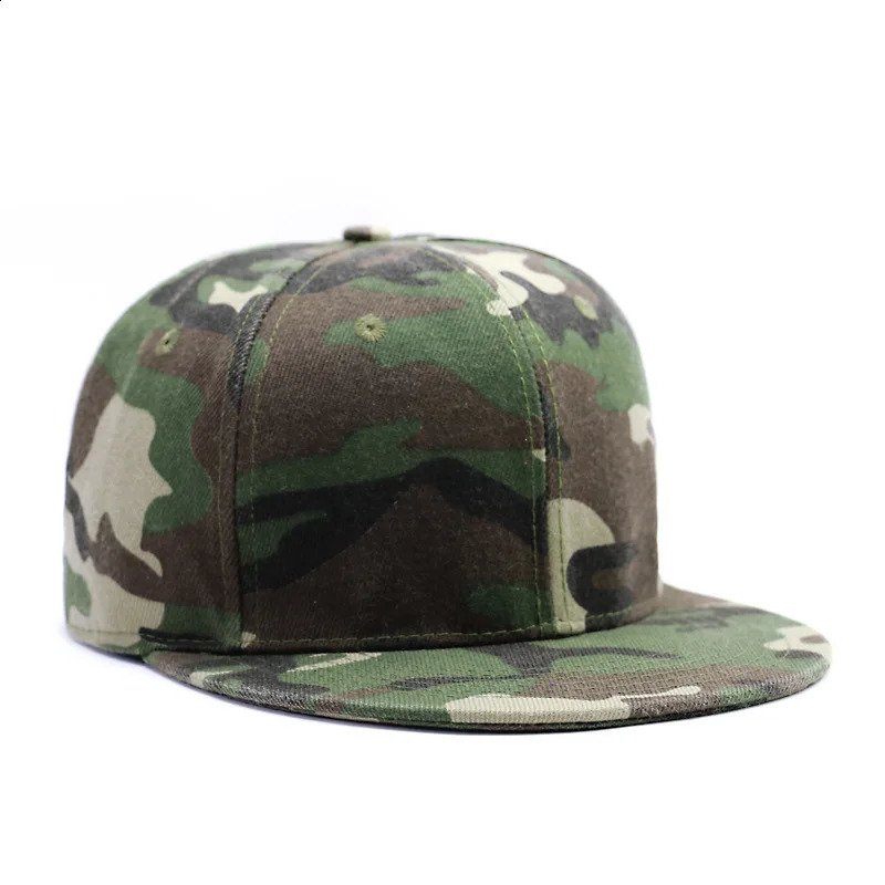 Full close camouflage hip hop cap whole closure women mens plus size flat brim bill baseball cap fitted hat 56-62cm 250225