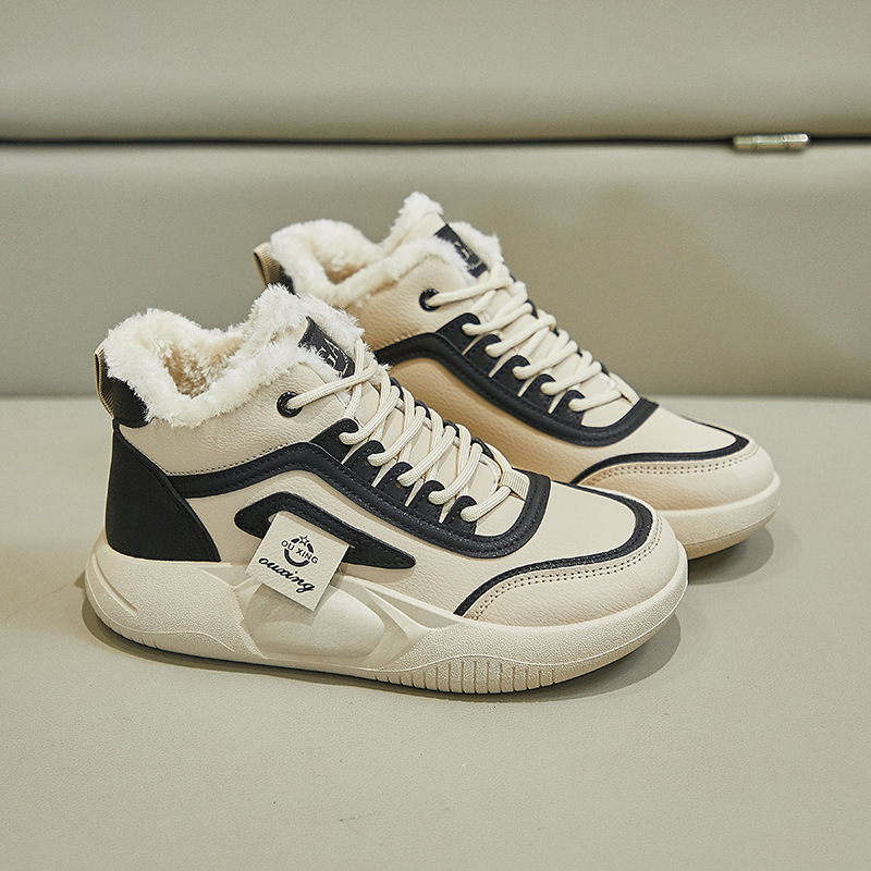 Velvet High Top Designer s New Velvet Short Boots For Women 2025 Winter Plate Warm And Leisure Multi Functional Sports Anti Slip Cotton Shoes