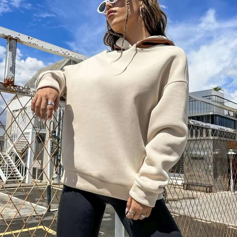 Custom French Terry Hoodies Women's Streetwear High Quality Essentials Drop Shoulder Embroidered Hoodie