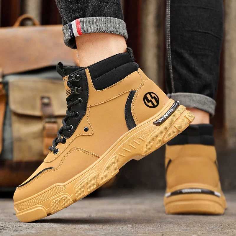 Mens Sneakers 2024 Outdoor Tactical Breathable Combat Boots Outdoor Hiking Winter Shoes Light Non-slip Men Desert Ankle Boots New Z250303