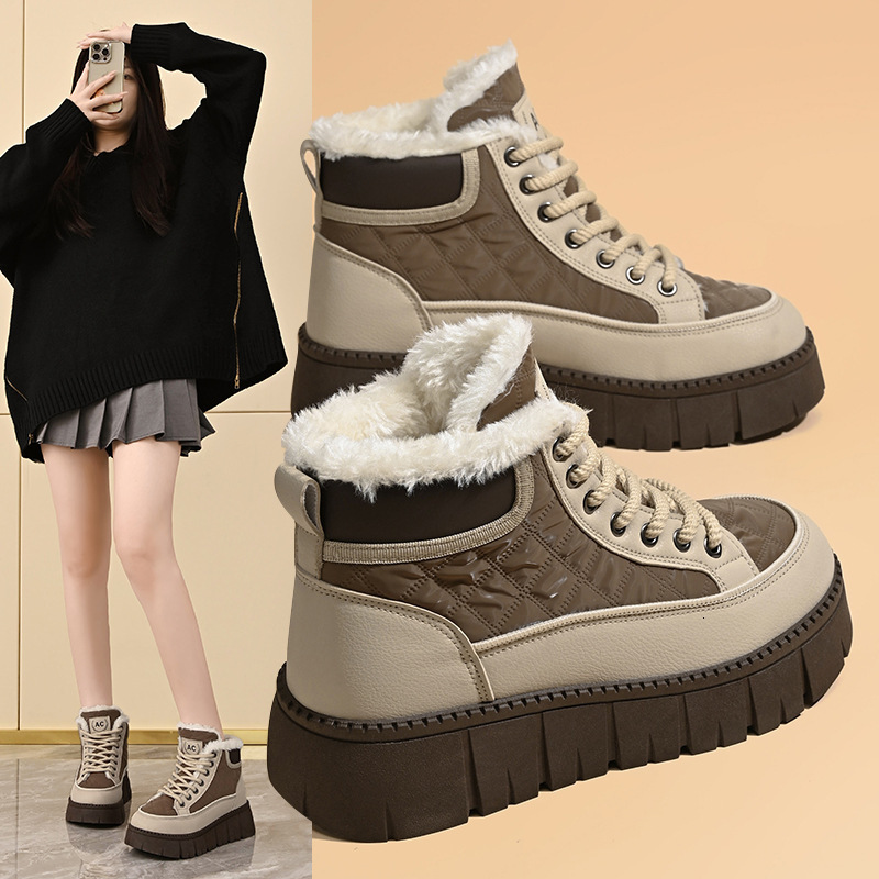 Winter Suede Snow Designer s New Multifunctional Bottom Thick Anti Slip Warm Cotton Shoes For Women's Sports And Leisure High Top Short Boots