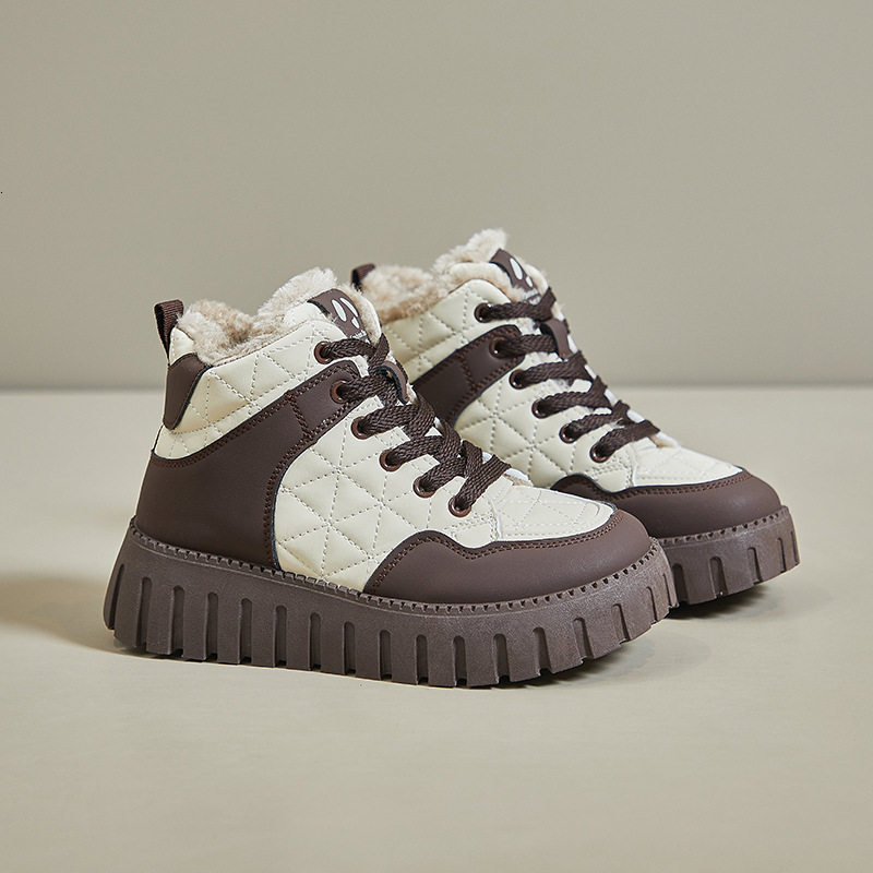 Designer s New Velvet High Top Thickened Women s Winter Warm Fashionable Non Slip Outdoor Casual Sports Cotton Shoes Multifunctional Women s Shoes