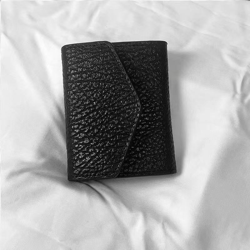 Fashion Women Wallets Cards Holder Coin Purse Folding Multi-Card Envelope Lychee Texture Leather 22aw