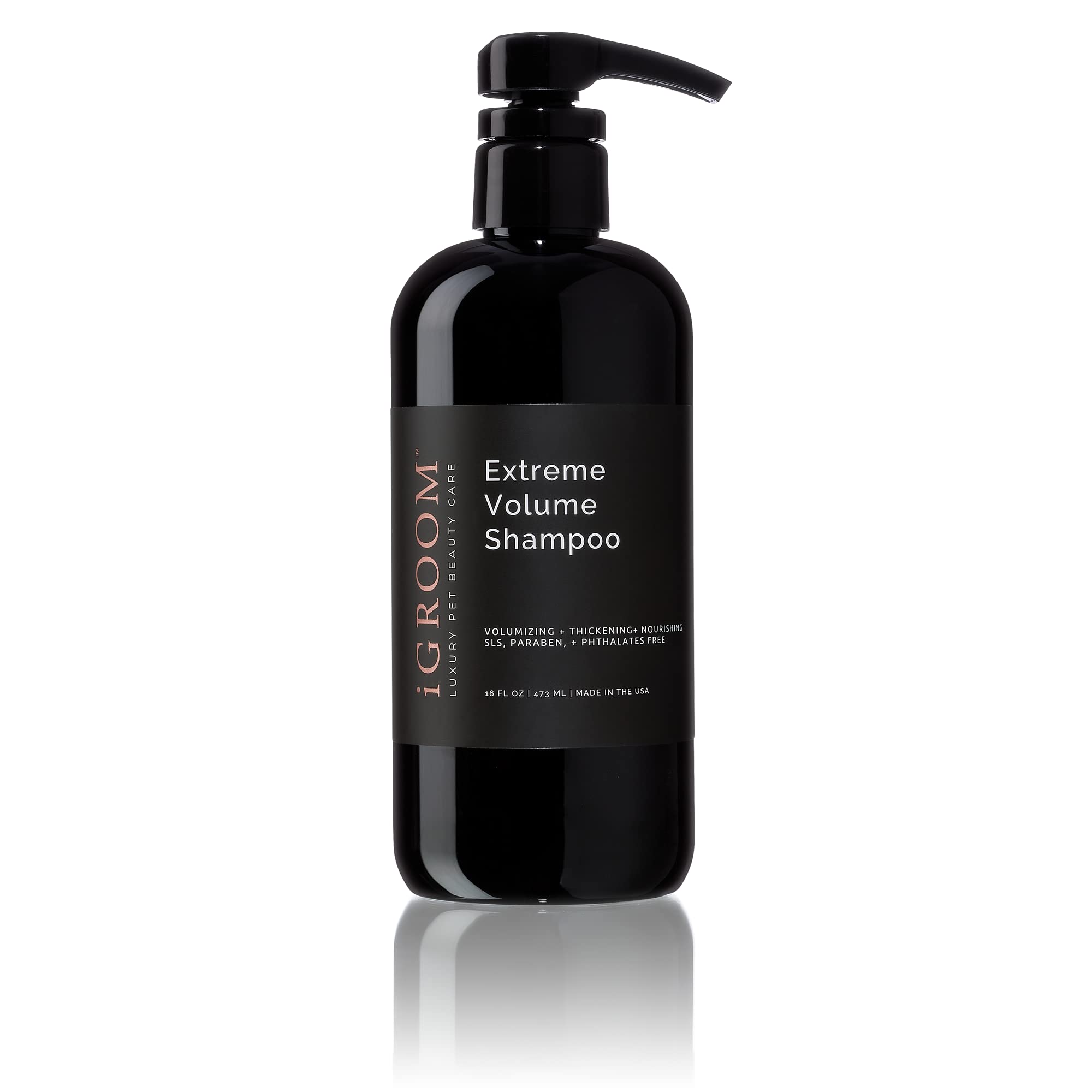 iGroom Extreme Volume Dog Shampoo, Luxury Pet Beauty Care, Adds Body and Volume, Repairs Damage, Made in USA, 16 oz