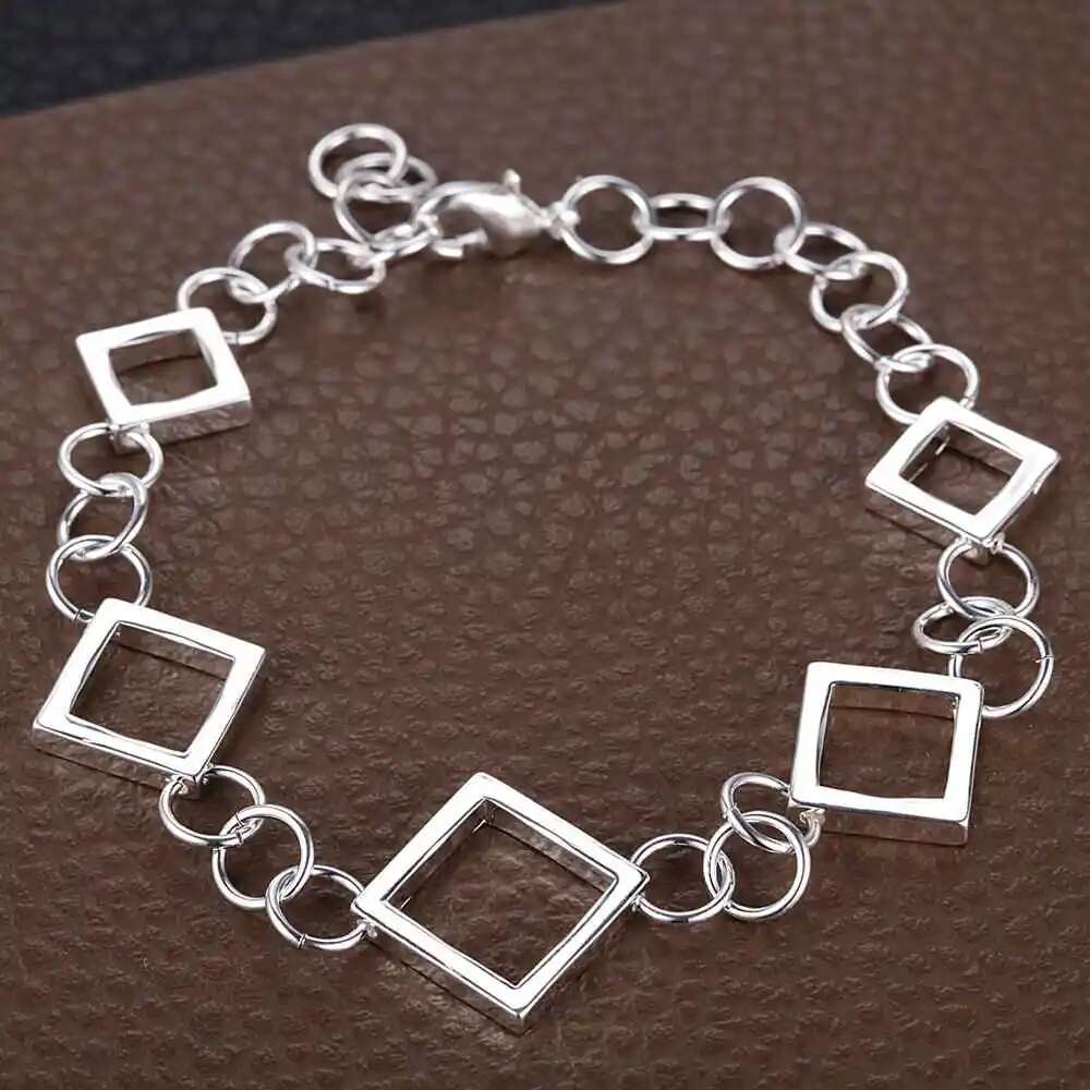 Sterg Sier Rose we Bracelet Nice Snake Chain High Quality For Women Men Fashion Jewelry Wedding Engagement Party