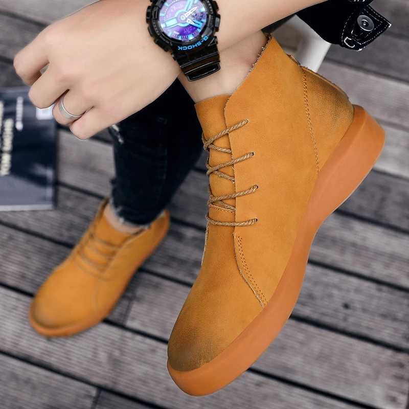 Winter Mens Luxury Brand Ankle Boot Outdoor Soft Sold Hiking Shoes Desert Boots Plush Lace Up Leather Fashionable Denim Boots Z250303