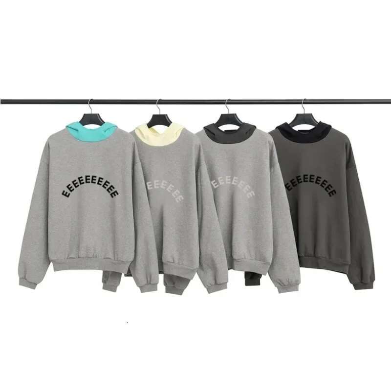 24Ss Design Arch Two Rows Silicone Letter Top Quality Men's High Street Oversized Hoodies