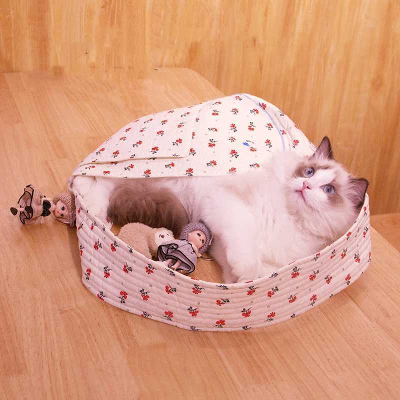 Cat Carrier Bag Dog Puppy Kitten Carrier Outdoor Travel Handbag Canvas Single Shoulder Cat Bag Sling Comfort Tote Bag Breathable 250205