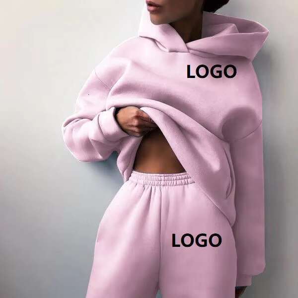 500Gsm Heavy Weight Women's Fashion Autumn Winter Casual Thick Cotton Woman Top Solid Color Hoodies Sweatshirt Pullover