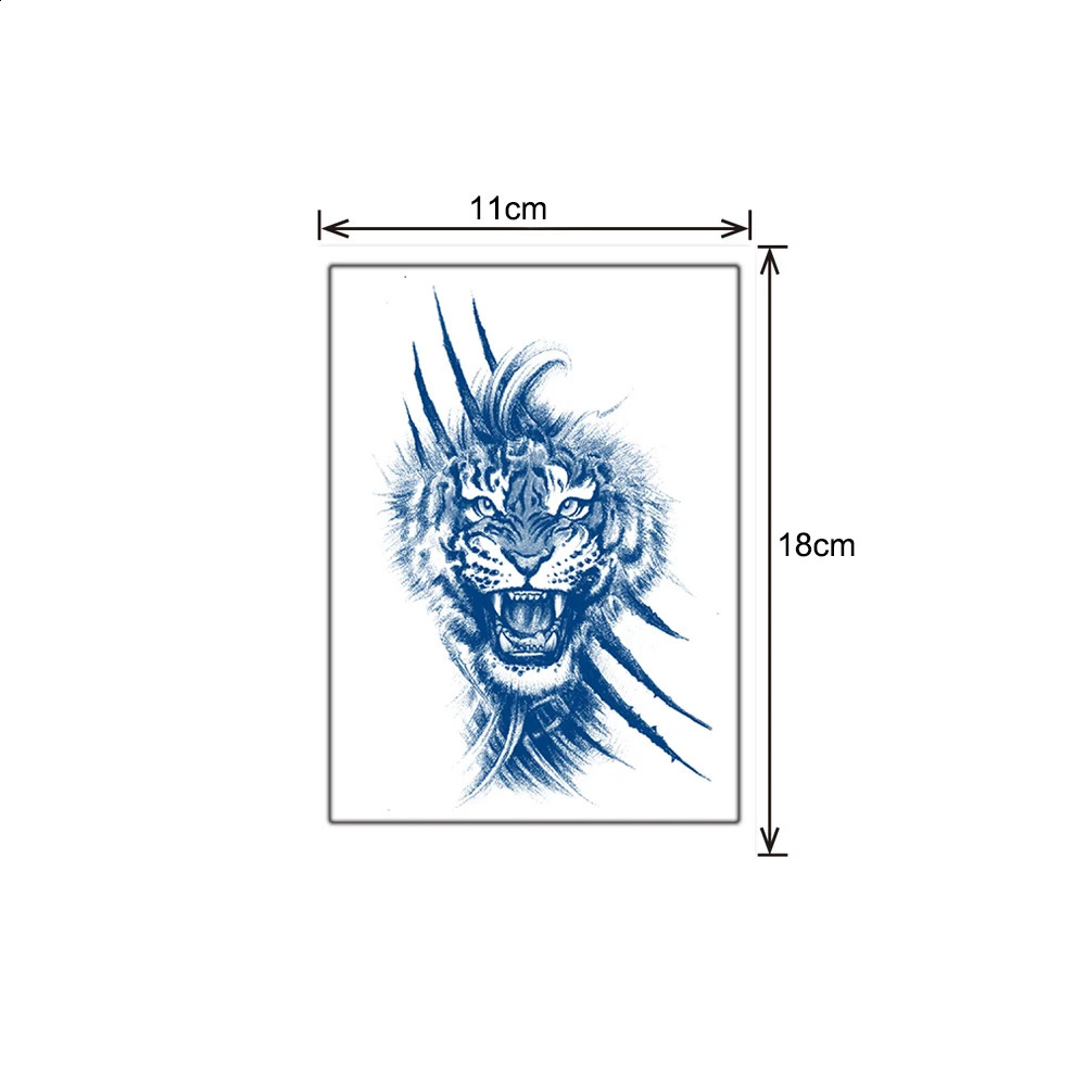 Semi Permanent Juice Tattoo Long Lasting Waterproof Temporary Sticker Wolf Dragon Eagle Tiger Gem Body Arm Art Man Totem 250219