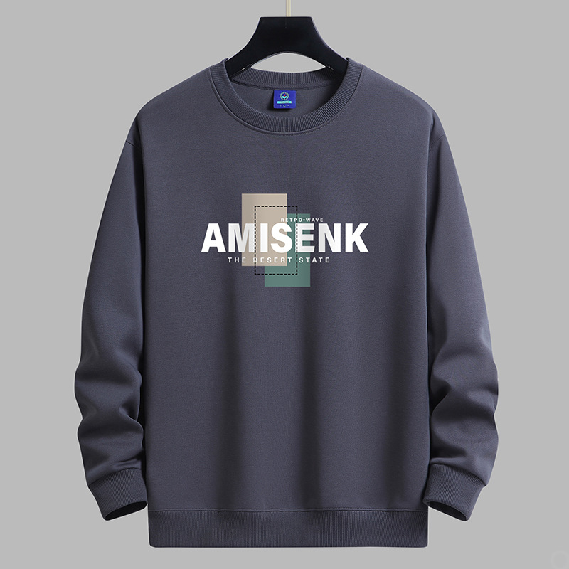 YS03021 Autumn new round neck thin sweater for men teenagers loose large size men's clothing