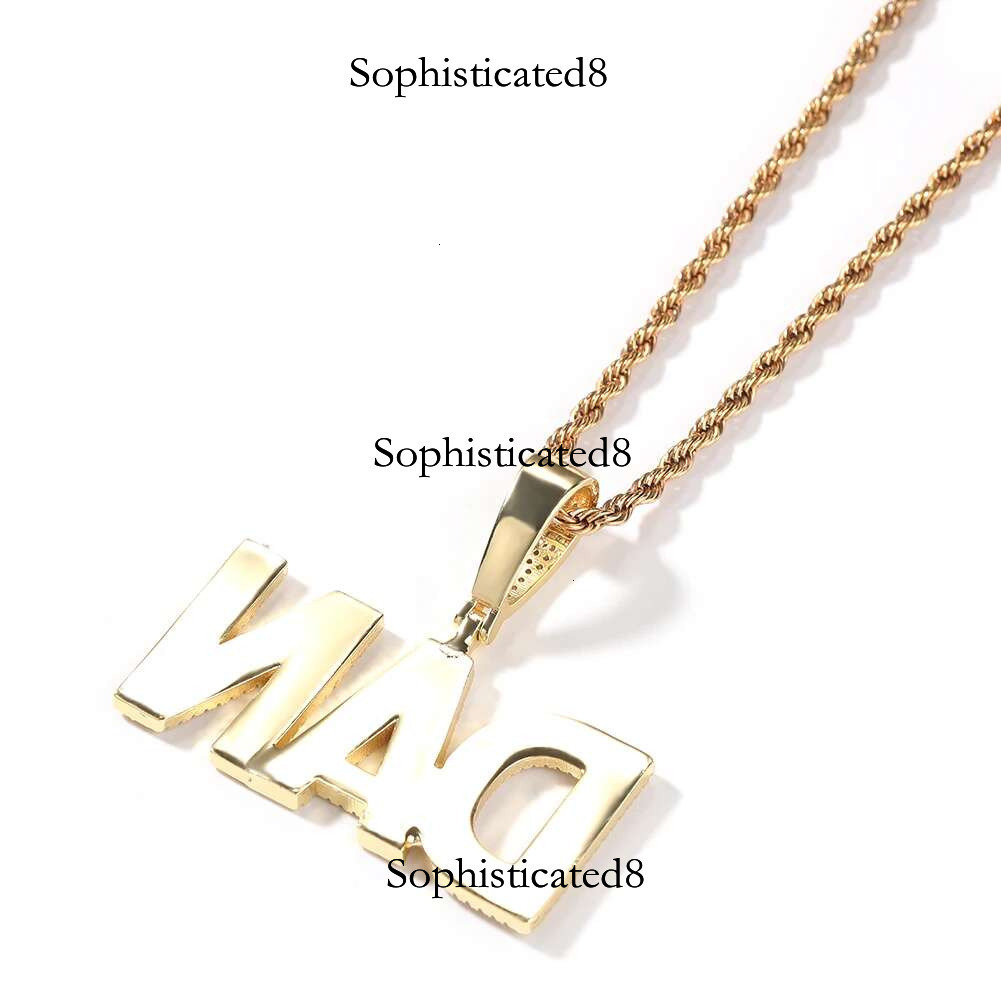 UWIN Custom Name Pendant Iced Out 3 Rows Cubic Zirconia Letters Charms Necklace Fashion Customized Jewelry