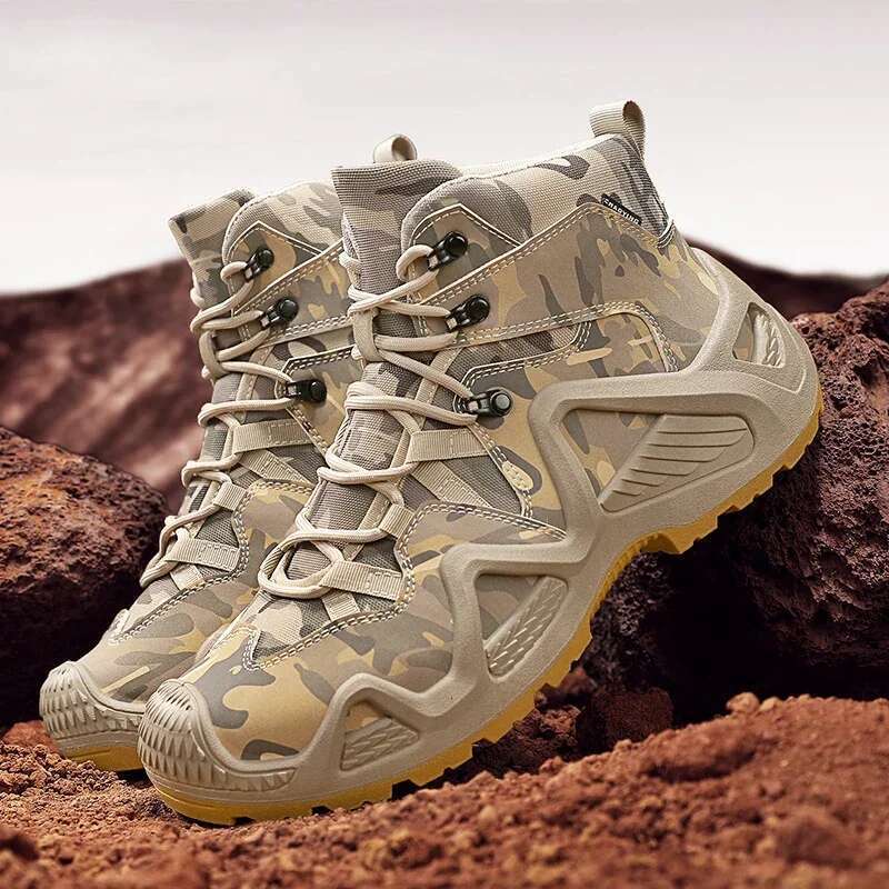 Anti Slip Wear-resistant Hiking Shoes Comfortable Desert Work Autumn Winter Platform and Ankle Boots, Men's Snow Boots