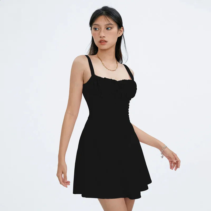 WPNAKs Sexy Solid Color Short Skirt Evening Dress Party Summer Elegant Lace up Fishbone Waist Shaped Sleeveless 250227Z