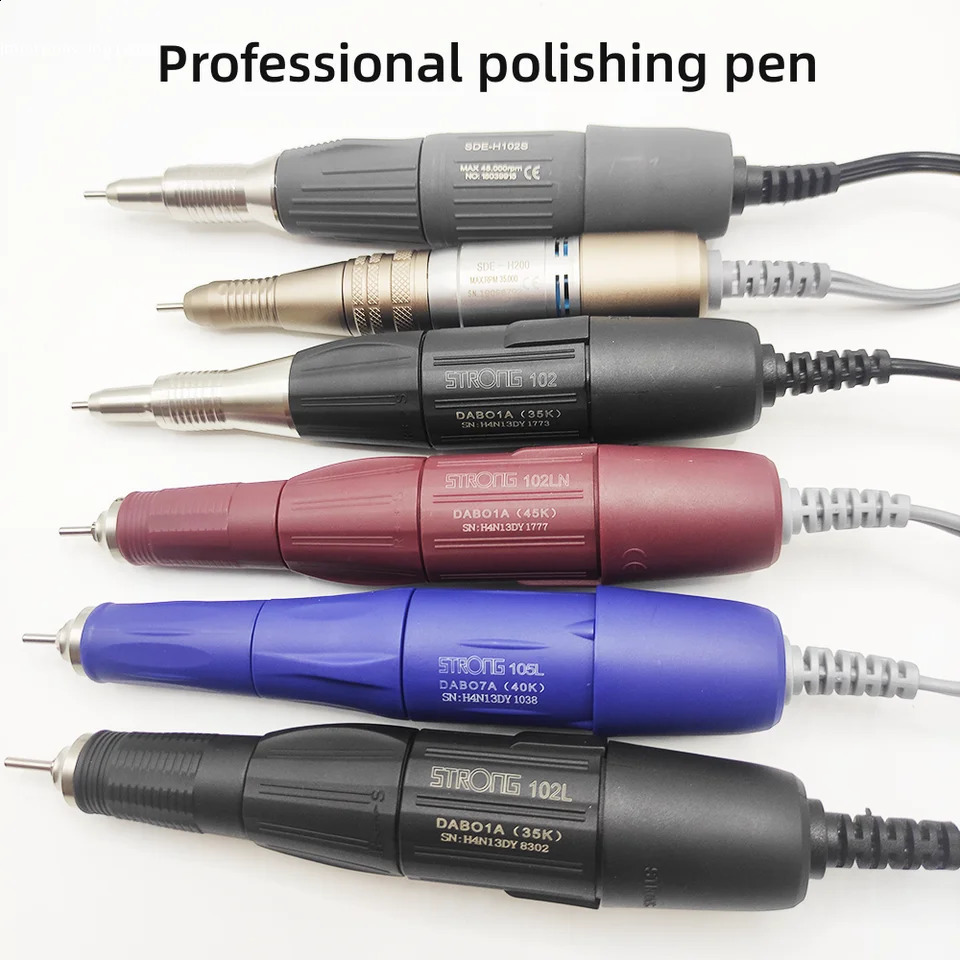 Nail Drill Pen 35K 40K Strong 105L 102L h37l1 handle for All Marathon STRONG210 90 204 Polisher Handpiece Milling Cutter Tool 250303