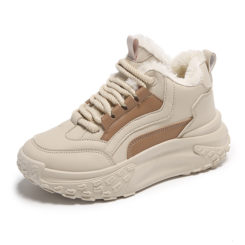 Velvet White Shoes 2025 Designer s New Winter Sports And Leisure High Top High Rise Thick Velvet Women's Outdoor Sports And Leisure Warm Shoes