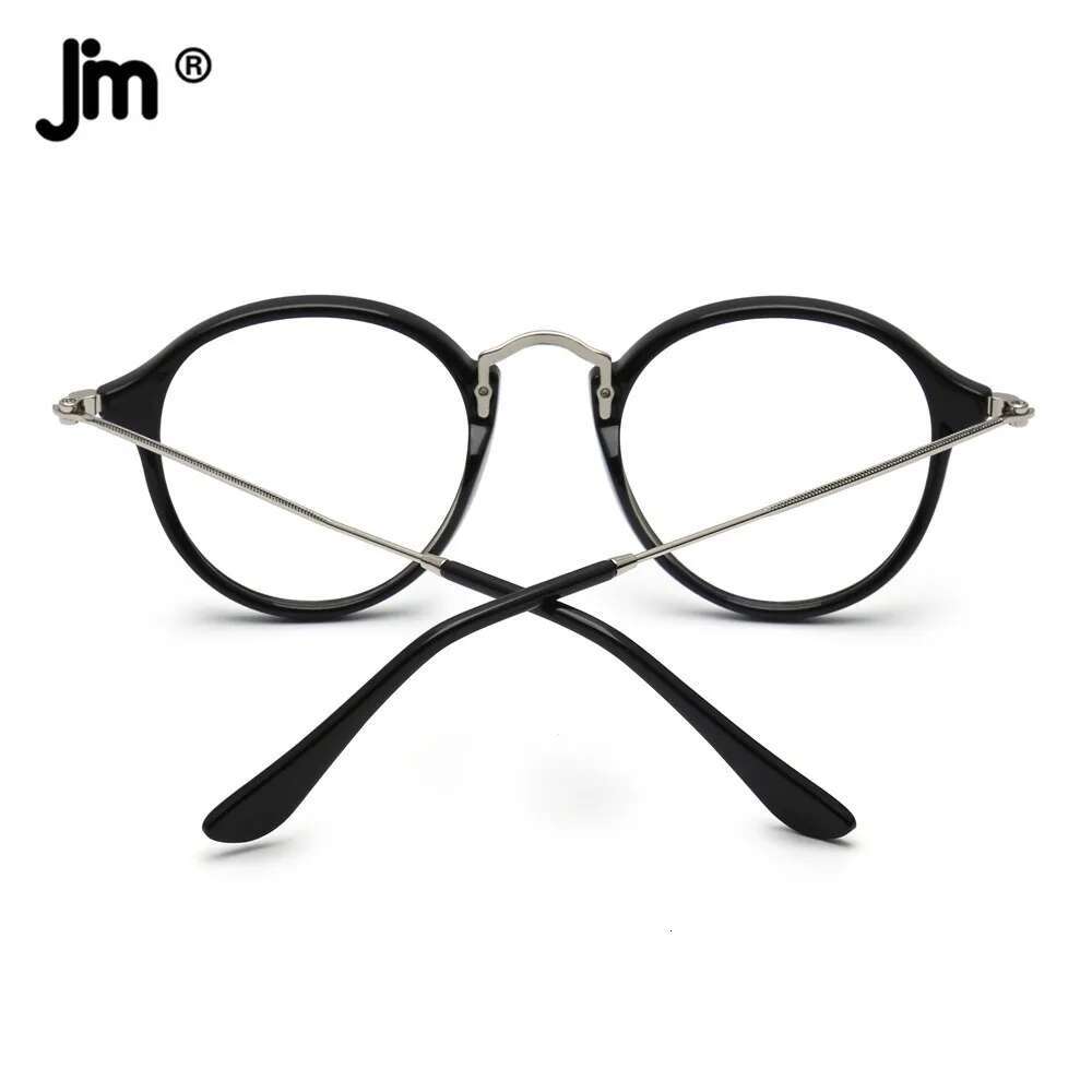 JM Round BLue Light for Women Vintage Computer Clear Fake Glasses Frame