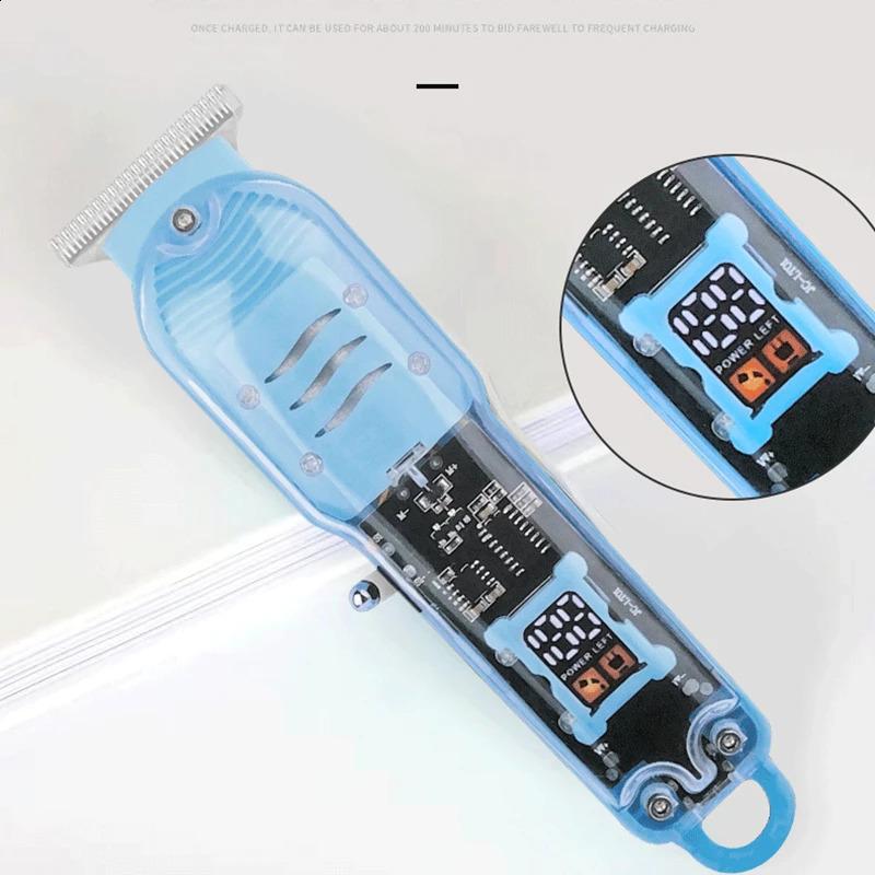 Transparent Hair Clipper Power Display Hair Clipper Mens Electric Shaver Trimmer for Men Stores in Brazil Drop 250324