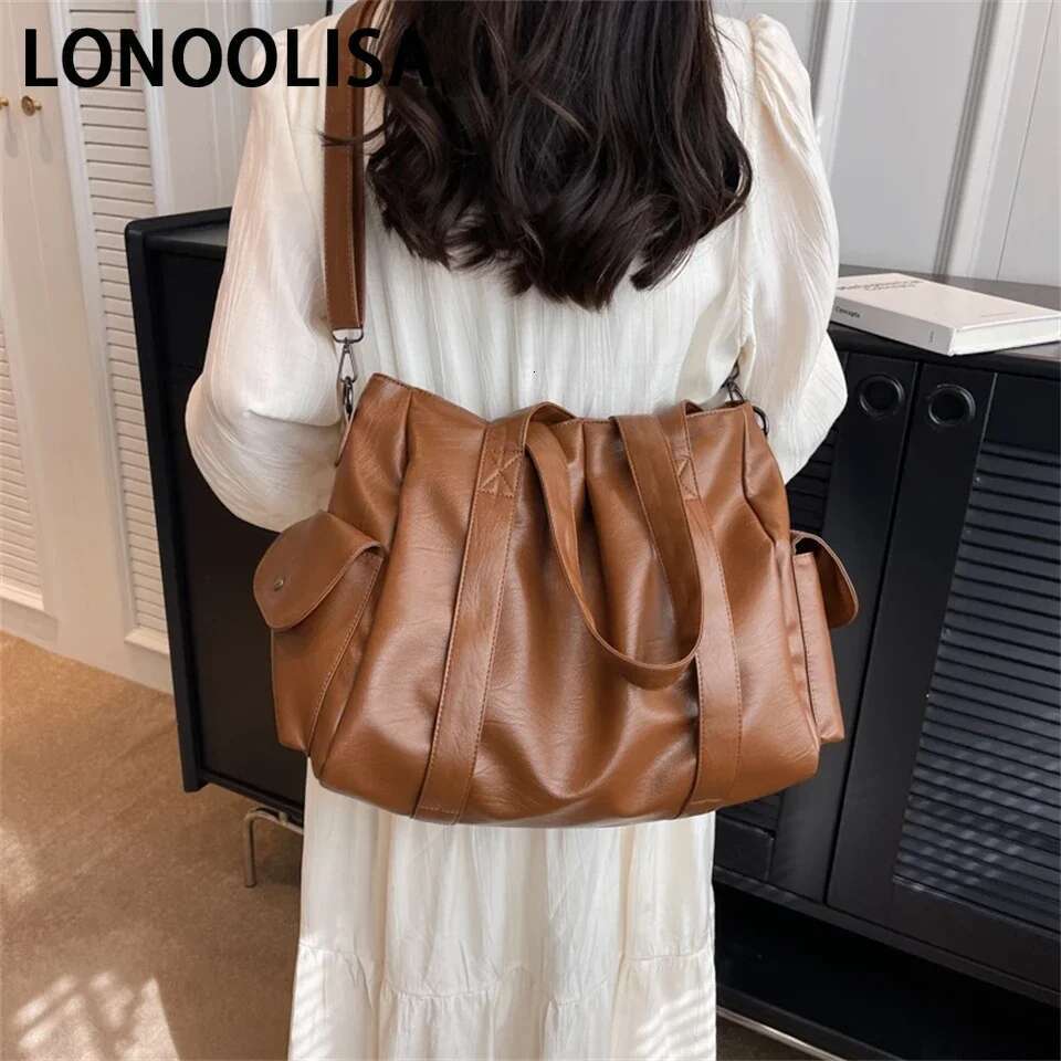 Leather Ladies Large Capacity Shoulder Designer Purses And Handbag For Women Messenger High Quality Crossbody Bag