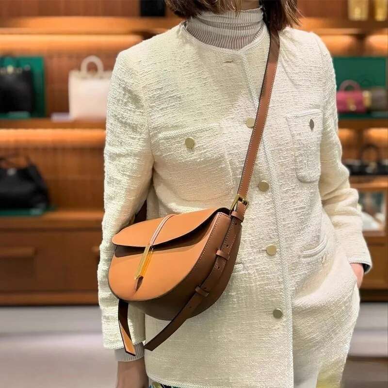 Designer Shoulder High-End Cross-Body Portable Solid Color Simple Bag For Women 2025 Autumn New Style