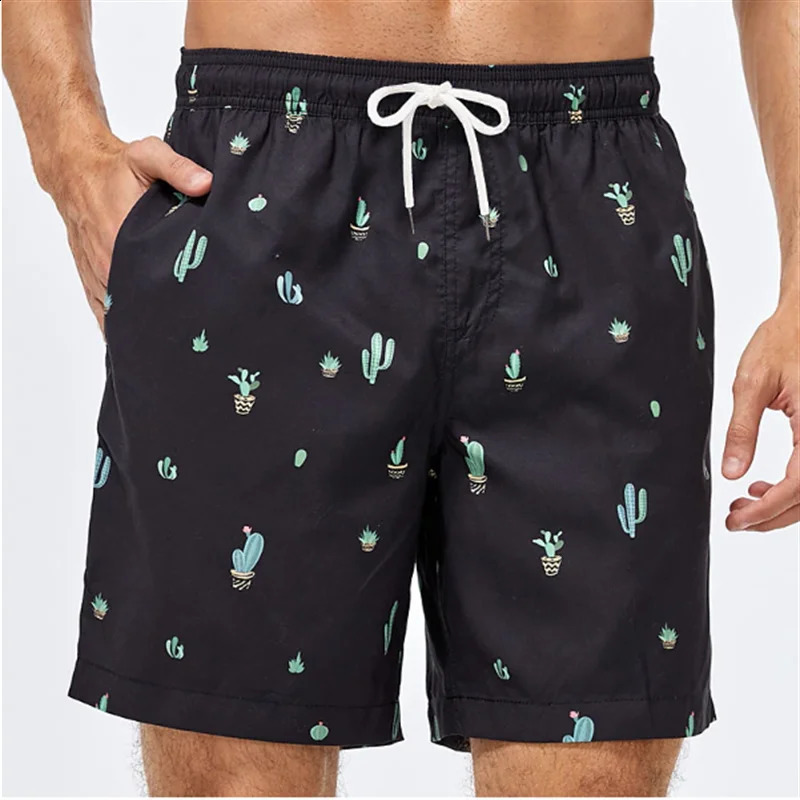 Simple Small Animals Plants Pattern Beach Short Mens Kids Fashion Trend 3D Printed Swim Trunks Casual Streetwear Oversized Pants 250224