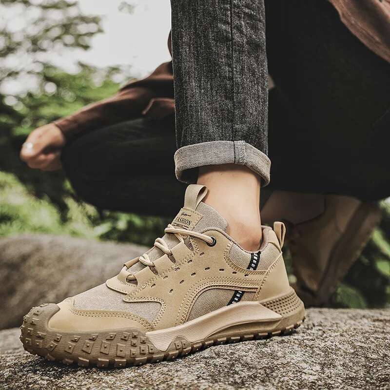 Men's Running Gray Jogging Casual Sports Shoes Outdoor Breathable Mesh Flat Bottom Light Shock-absorbing Tennis
