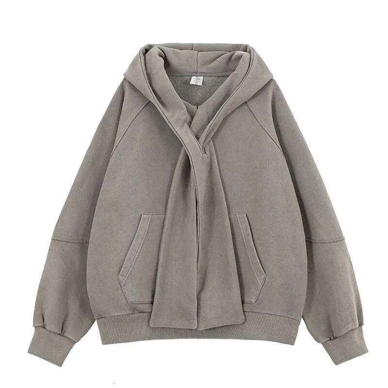 24Aw Cross-Tie Design Shoulder-Slung Hoodie
