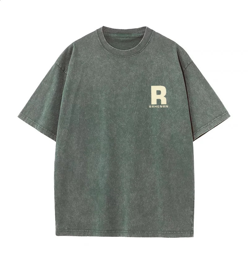 Washed Vintage 100%Cotton T-Shirt - Retro Street Hip Hop Punk Style Short Sleeve Tee Acid Wash Harajuku Casual for Men Women 250224