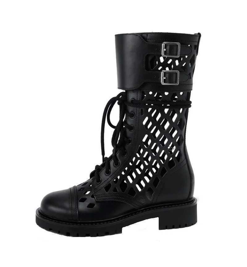 Boots Versatile White Medium Boots Womens Single Boots Breathable Short Boots Z250303