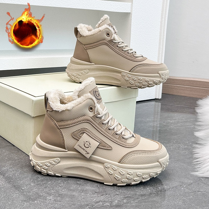 2025 designer s new winter women's snow boots with plush dad shoes casual warmth multifunctional fashion thick sole height increasing outdoor ant