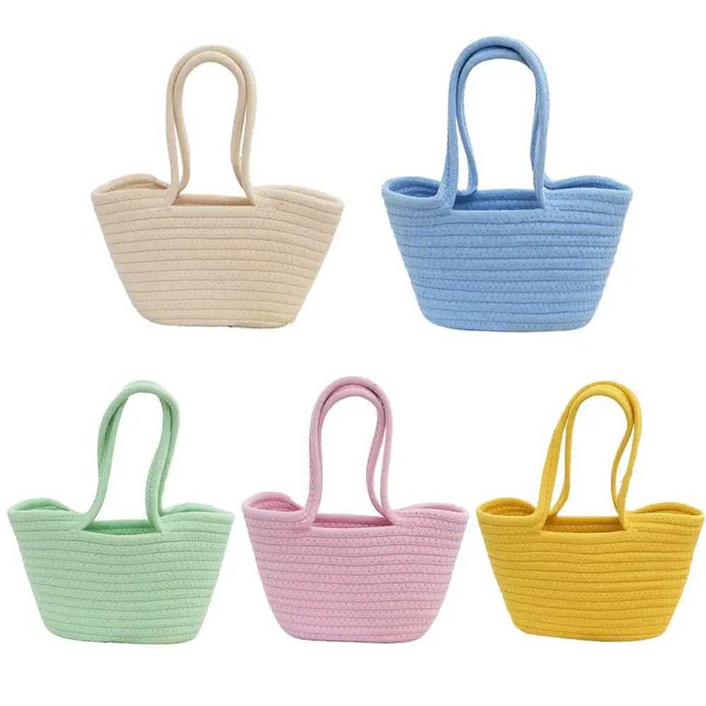 New Arrival Cotton woven bag envelope wallet shell handmade shoulder bag summer beach bag childrens bag T250303