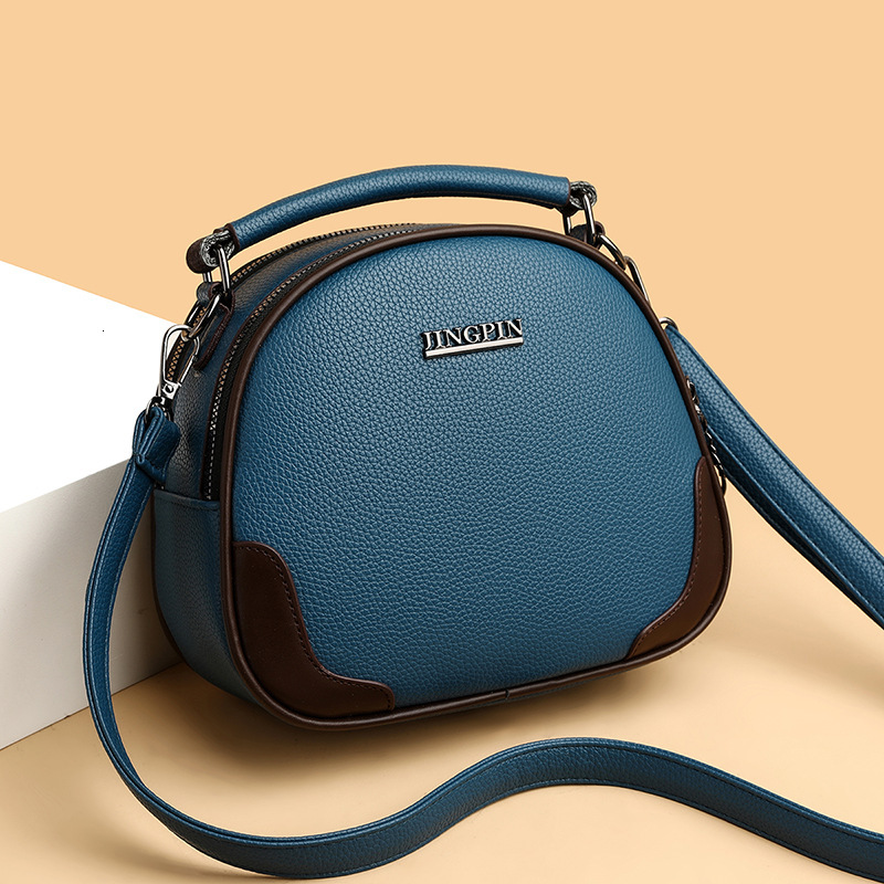 Designer 2025 New Fashionable Casual Soft Leather Sloping Women's Handbag Multifunctional Shell Large Capacity Shoulder Bag