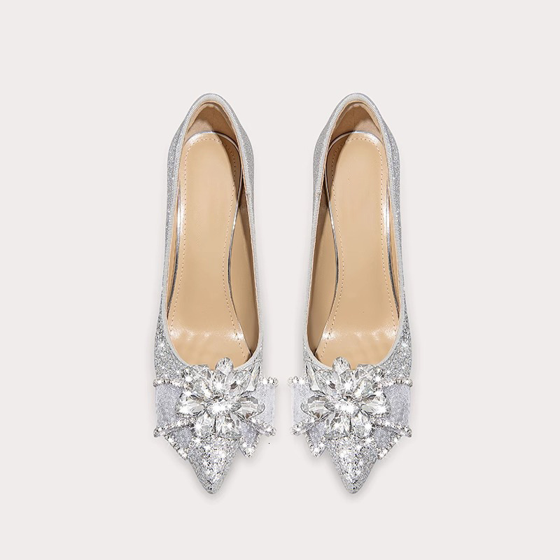Fat wide feet, stunning gradient high heels, 2025 spring new style dinner engagement shoes, light mouth plus size women's shoes 41-44